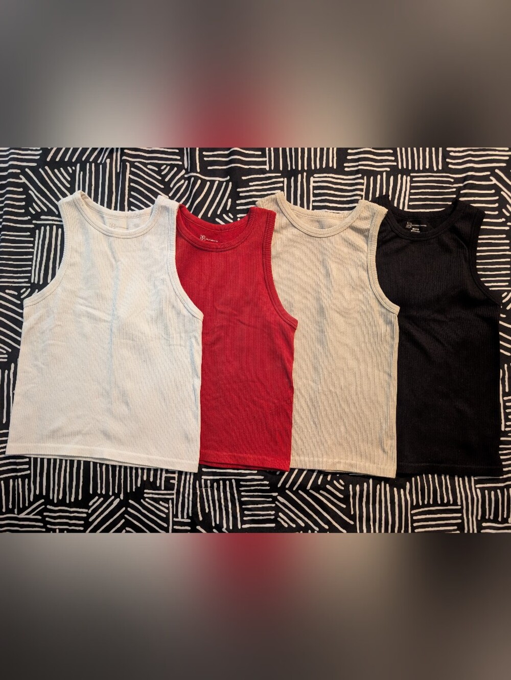 NoBo No Boundaries Seamless Rib Tank Hi Neck Bundle of 4